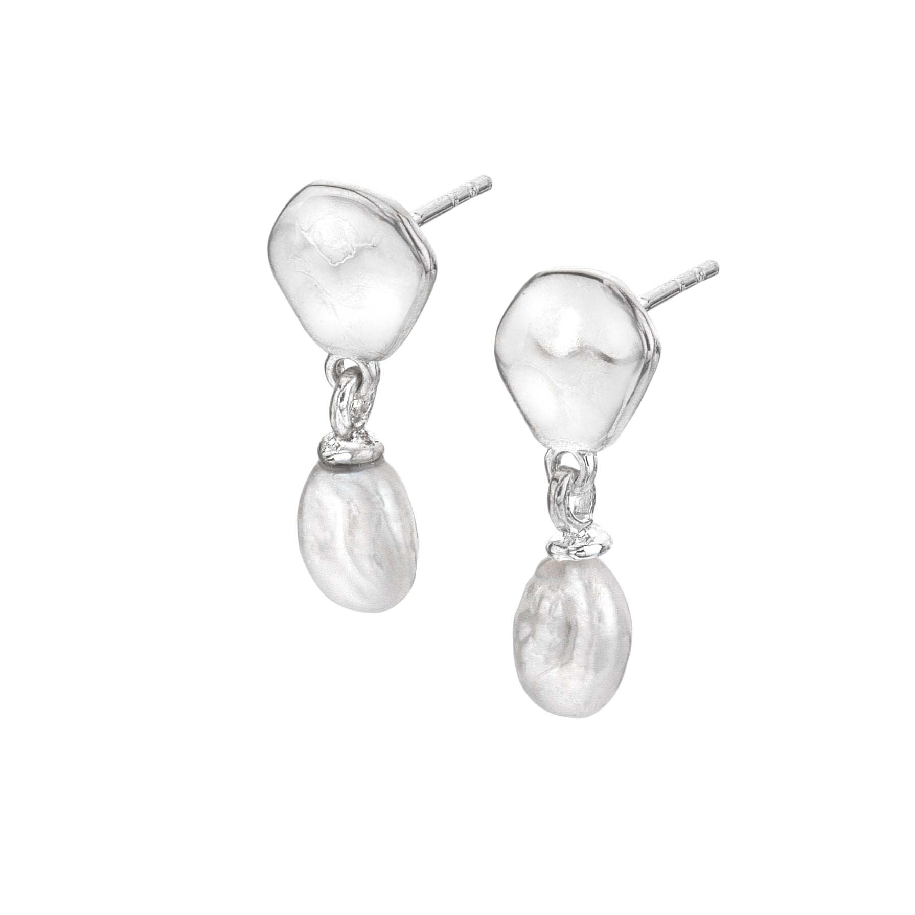 Pebble Pearl Earrings